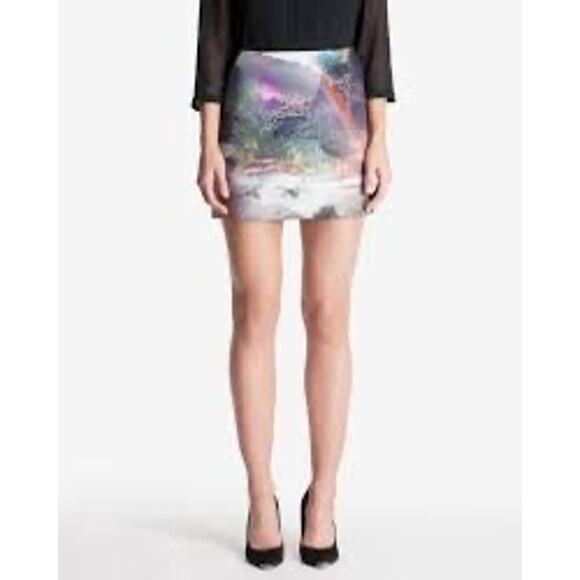 NEW Ted Baker London Silloh Rainbow Waterfall Mini Skirt Size 3 or Size 8 Medium - Picture 11 of 12